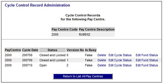 Deleting Payroll Cycles and Reversing Income